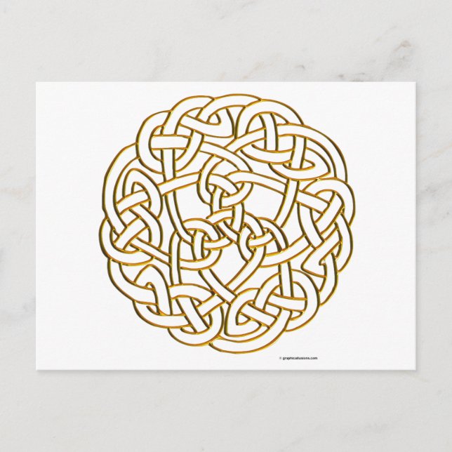 Golden Celtic Knot Postkarte (Vorderseite)