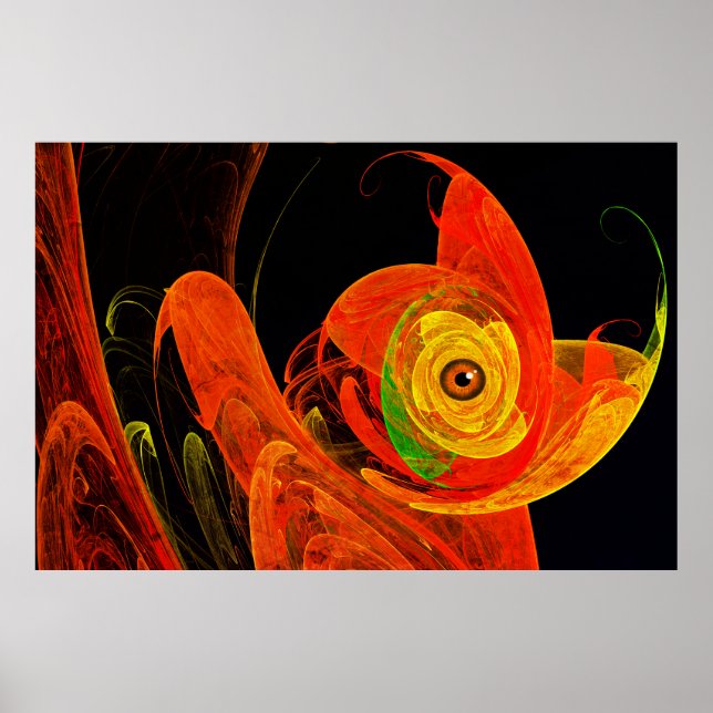 Golden Chameleon - The Morgengrauen Fraktal Kunst, Poster (Vorne)