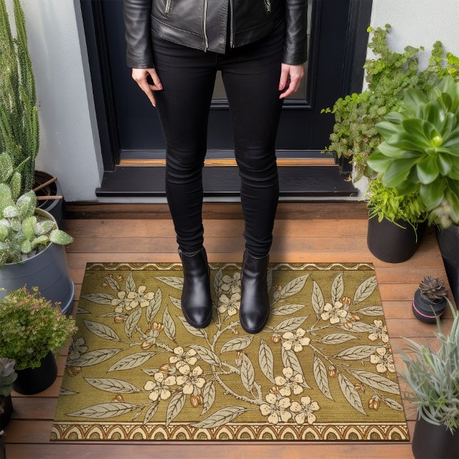 Golden Cherry Blossom Kunst, Dichtung und Musik Fußmatte (Von Creator hochgeladen)