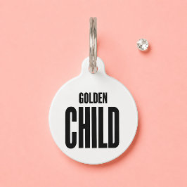 Golden Child Lustig Weiße Benutzerdefinierte Namen Haustiermarke
