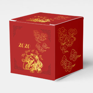 Golden Chinese Paper-cut Rat Year 2020 CFB Geschenkschachtel