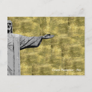 Golden Christ der Erlöser - Rio - Brasilien Postkarte