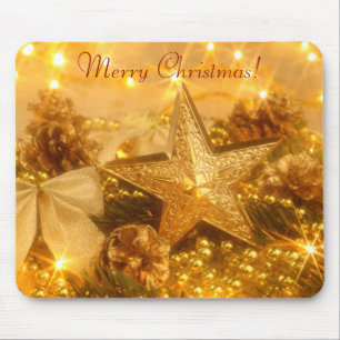 Golden Christmas Mousepad