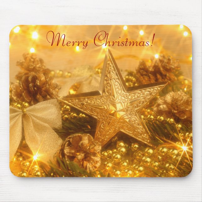 Golden Christmas Mousepad (Vorne)