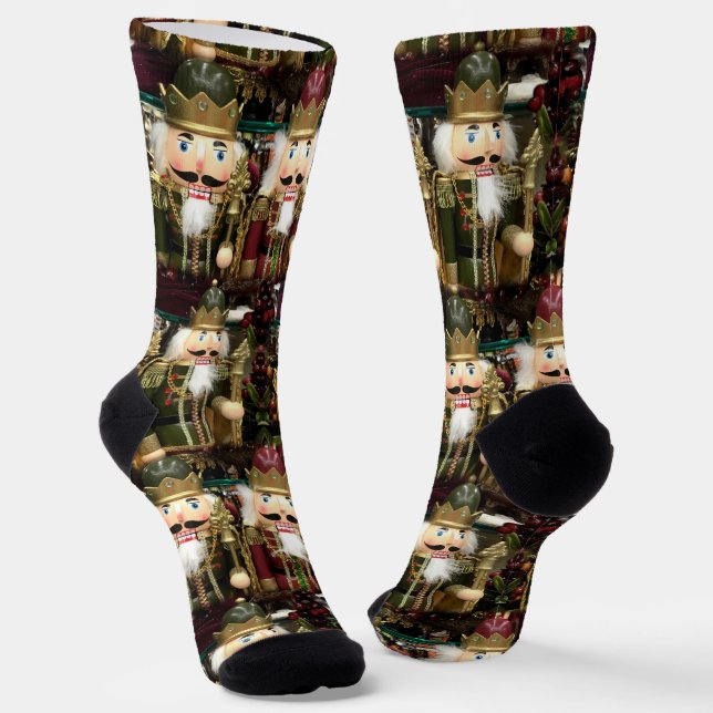 Golden Christmas Nutcracker Soldiers Socken (Gewinkelt)