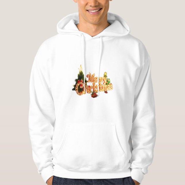 Golden Christmas Sparkle - Festlicher Baum Hoodie (Vorderseite)