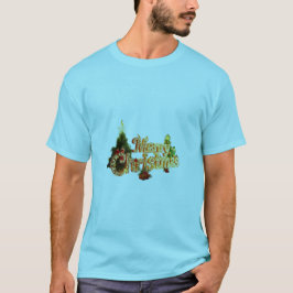 Golden Christmas Sparkle - Festlicher Baum T-Shirt