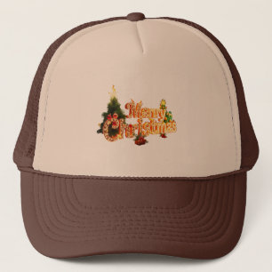 Golden Christmas Sparkle - Festlicher Baum Truckerkappe