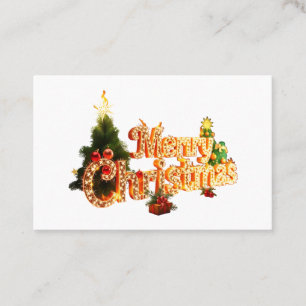 Golden Christmas Sparkle - Festlicher Baum Visitenkarte