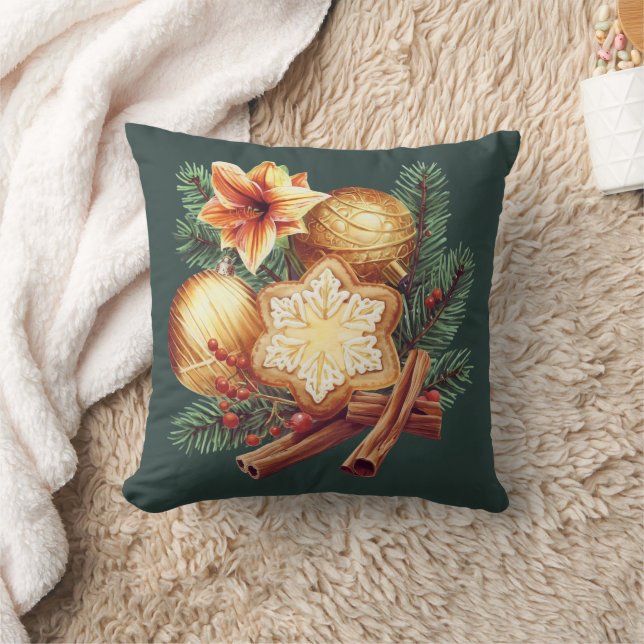 Golden Christmas Star with Cinnamon Kissen (Decke)