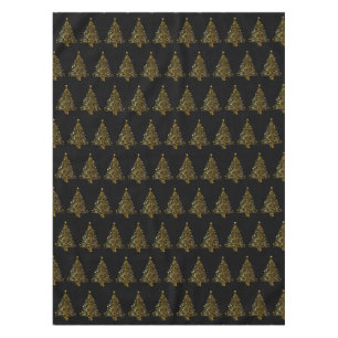Golden Christmas Tree Designer Tablecloth - Klein Tischdecke