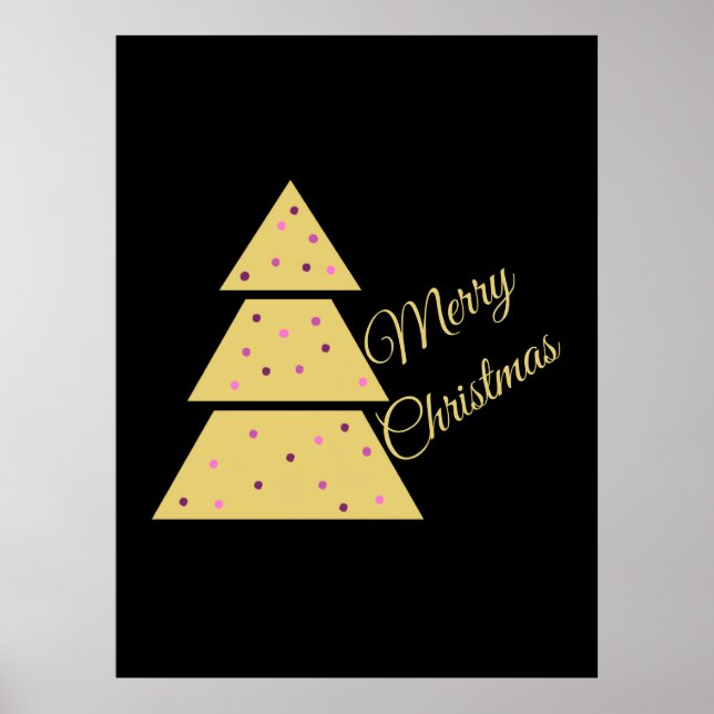 Golden Christmas Tree Poster (Vorne)