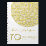 Golden Circle 70. Geburtstagsparty Gästebuch Notizblock<br><div class="desc">Individuell gestaltetes,  modernes Gästebuch für Geburtstage.</div>
