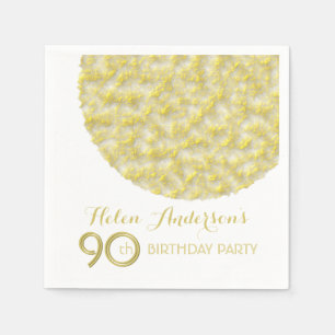Golden Circle 90. Geburtstagsparty Papier Napkins Serviette