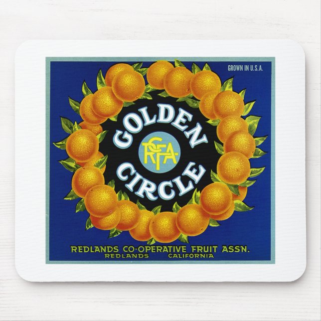 Golden Circle Orangen Mousepad (Vorne)