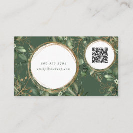 Golden Circles Eucalyptus Elegantes QR CODE-LOGO Visitenkarte
