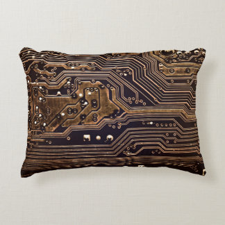 Golden circuit board. Electronic computer hardware Dekokissen