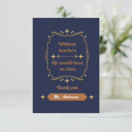 Golden Classic Teacher Wertschätzung Dankeschön Ka Dankeskarte
