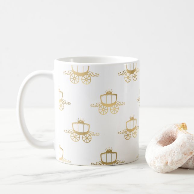 Golden Coaches Aschenputtel Prinzessin Königliche  Kaffeetasse (Mit Donut)