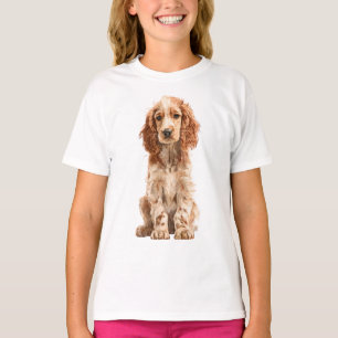Golden Cocker Spaniel Welpen Illustration Kinder T-Shirt