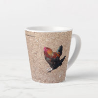 Golden Cockerel Hahn Latte Tasse