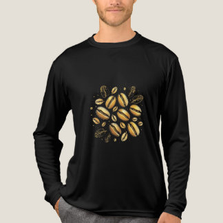 Golden Coffee Beans T - Shirt - Luxuriöse Black &