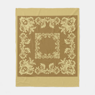 Golden Coffee Square Fleecedecke