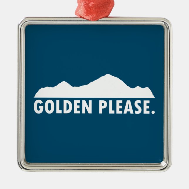 Golden Colorado Bitte Ornament Aus Metall (Vorne)