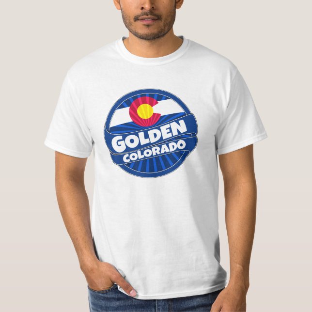 Golden Colorado Fahne Burghemd T-Shirt (Vorderseite)