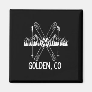 Golden Colorado Rocky Mountains Skigebiet Snowboar Magnet