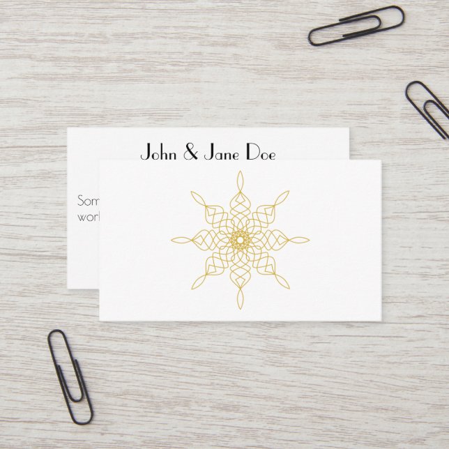 Golden Compass Star Visitenkarte (Vorderseite/Rückseite Beispiel)