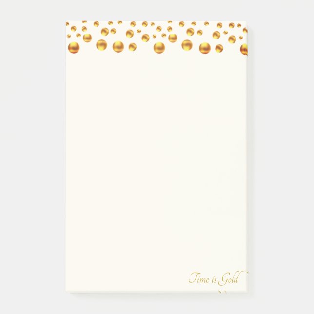 Golden Confetti über Ivory Post-it Klebezettel (Vorderseite)