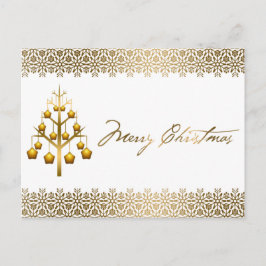 Golden Contemporary Christmas Feiertagspostkarte
