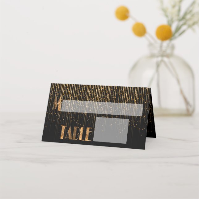 Golden Copper Star Dusche Platzkarte (Vorderseite)
