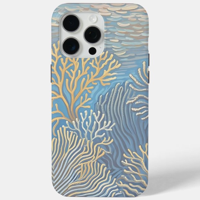 Golden Corals Deep Ocean Case-Mate iPhone Hülle (Rückseite)