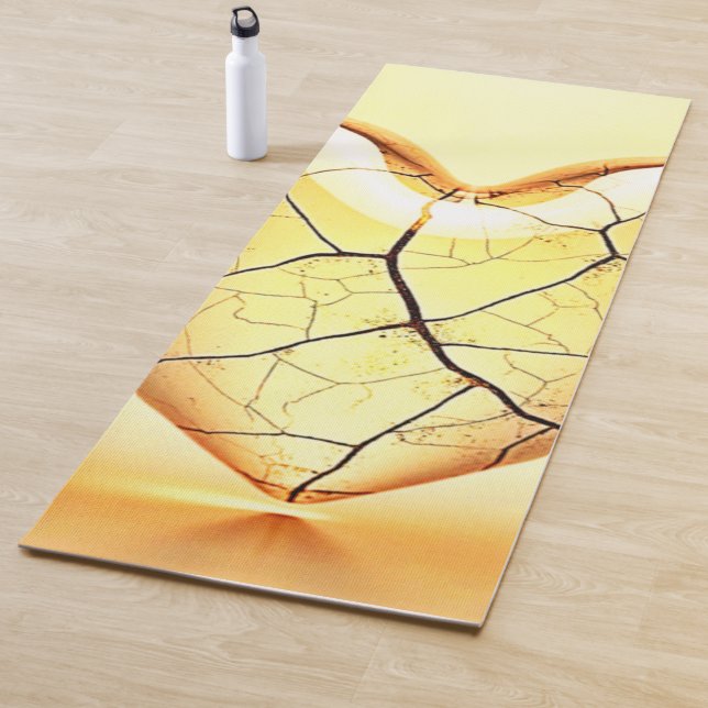 Golden Cracked Heart Kunst Yogamatte (Beispiel)