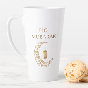 Golden Crescent Lantern Eid Mubarak islamisches Ge Milchtasse