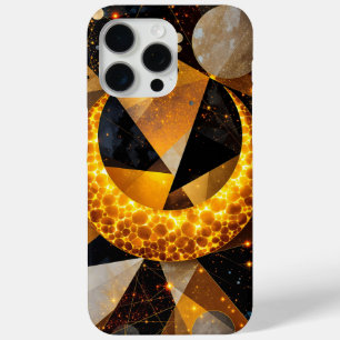 Golden Crescent Moon mit kosmischen geometrischen Case-Mate iPhone Hülle