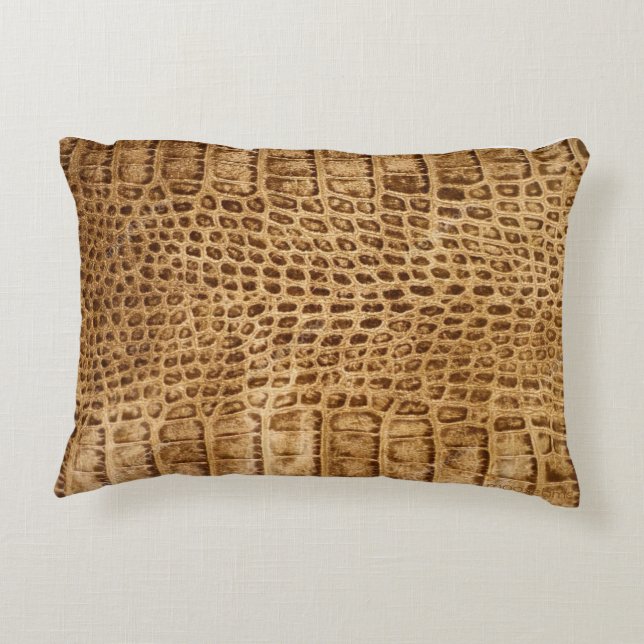Golden Crocodile Accent Pillow Dekokissen (Rückseite)
