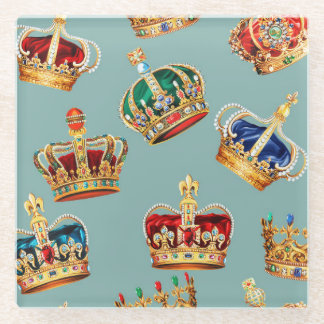 Golden Crown Baroque Mode Textur Glasuntersetzer
