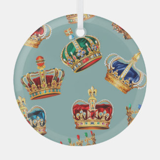 Golden Crown Baroque Mode Textur Ornament Aus Glas