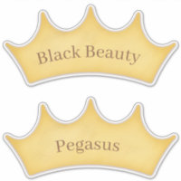 Golden Crown Horn & Pony Custom Namplate