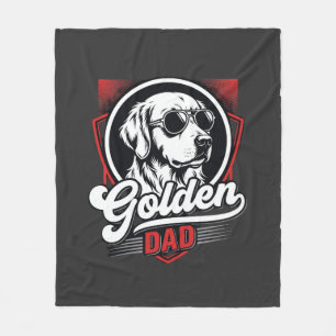 Golden Dad Golden Retriever Sonnenbrille Design Fleecedecke