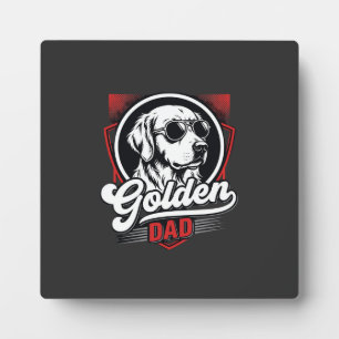 Golden Dad Golden Retriever Sonnenbrille Design Fotoplatte