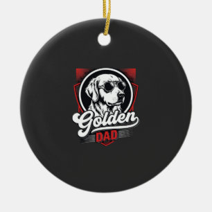 Golden Dad Golden Retriever Sonnenbrille Design Keramik Ornament