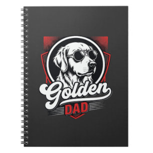 Golden Dad Golden Retriever Sonnenbrille Design Notizblock