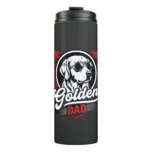 Golden Dad Golden Retriever Sonnenbrille Design Thermosbecher