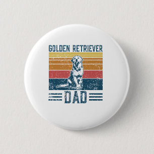 Golden Dad Hund - Vintage Golden Retriever Vater Button