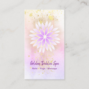 *~* Golden Dahlia Pastel Pink Lavender AP2 Visitenkarte