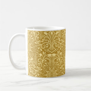 Golden Damask Barockfarbenes Muster Kaffeetasse